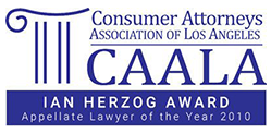 CAALA | Consumer Attorneys Association of Los Angeles | IAN Herzog Award | Appellate Lawyer of the Year 2010